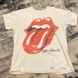 White Rolling Stones Tee